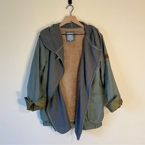 Rip Curl Fleece Lined Green Midweight Jacket Size L